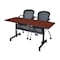 Kobe Rectangle FlipTop Table, 60" W, 29" H, Laminate Top, Cherry MKFTM6024CH23BK - alternate 1